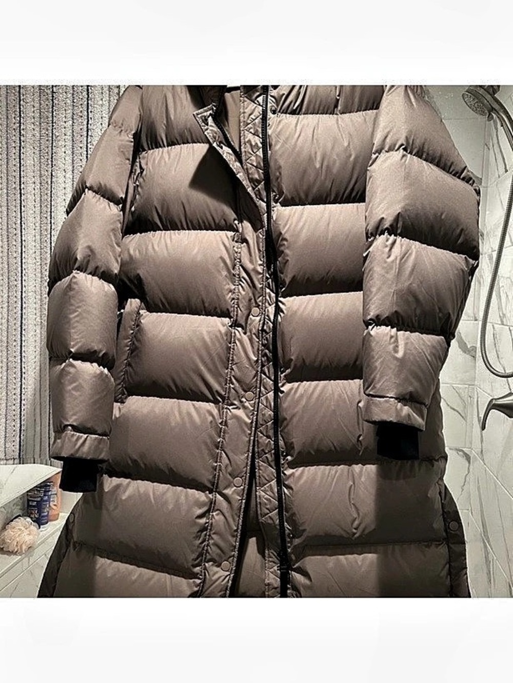 Quince Responsible Down Long Puffer Jacket Brown Large